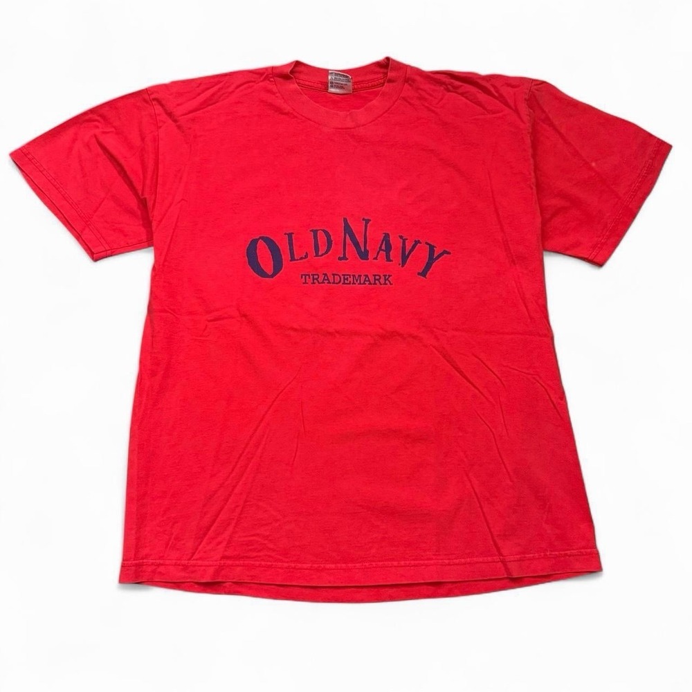 Vintage Old Navy Spell Out T-Shirt Men's Size XL Y2K 2000s Skate Red